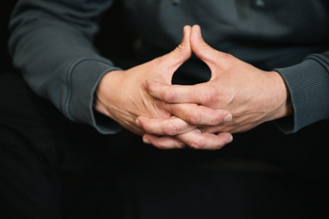person practicing body language