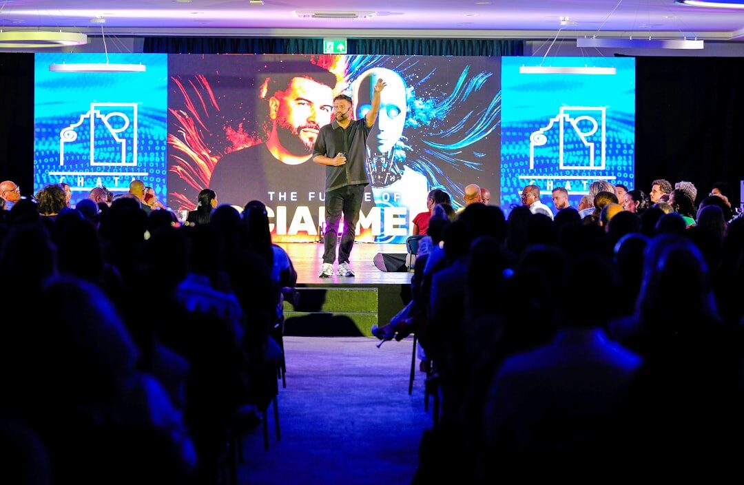 inspirational leader at event